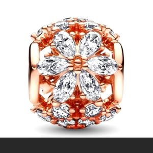 BRAND NEW Pandora charm Rosegold " Herbarium cluster round "